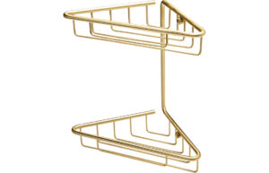 Bronte 2-Tier Corner Shower Caddy - Brushed Brass