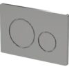 Round Push Button Flushplate - Chrome