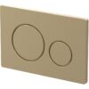 Round Push Button Flushplate - Brushed Brass