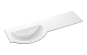 1244mm Standard Round One-Piece Basin & Overflow Ring - Right Hand