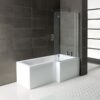 L-Shape 1700x700-850x410mm 0TH Shower Bath  Panel & Screen (RH)