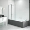 Merlyn 900x1500mm 2-Panel Square Folding Bath Screen (6mm)