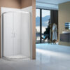 Merlyn Vivid Boost 900mm 2 Door Quadrant - Chrome