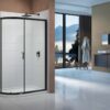 Merlyn Vivid Boost 1000x800mm 1 Door Offset Quadrant - Matt Black