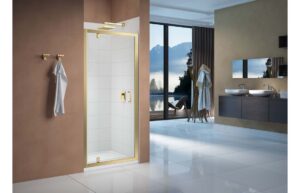 Merlyn Vivid Boost 800mm Pivot Door - Brushed Brass