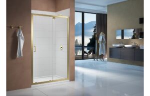 Merlyn Vivid Boost 1100mm Sliding Door - Brushed Brass