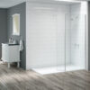 Merlyn Wetroom 200mm Swivel Panel - Chrome