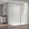 Merlyn Wetroom 3m Vertical Pole - Brushed Brass