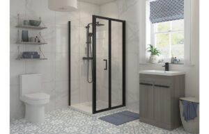 Aqua Silver 900mm Side Panel - Matt Black