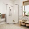 Aqua Silver Easy-Fit 1000x800mm 2 Door Offset Quadrant - Chrome