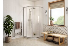 Aqua Silver 800mm 2 Door Easy-Fit Quadrant - Chrome