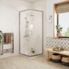 Aqua Silver Easy-Fit 800mm Corner Entry Door - Chrome