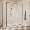 Aqua Silver 1000mm Sliding Door - Chrome