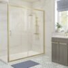 Aqua Silver 900mm Side Panel - Brushed Brass