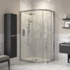 Aqua Platinum 1000x800mm 2 Door Offset Quadrant - Chrome