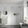 Aqua Platinum 700mm Wetroom Panel & Support Bar - Chrome