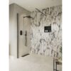 Aqua Platinum 700mm Wetroom Panel & Support Bar - Gunmetal