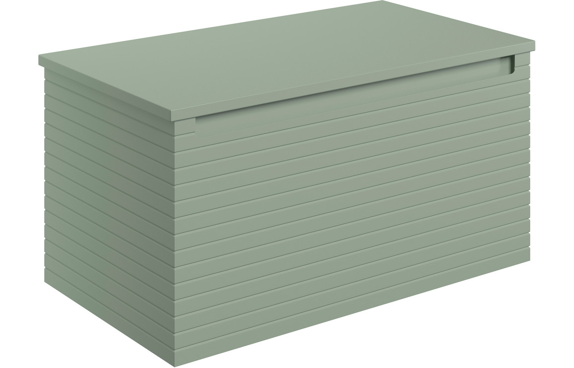 Hatfield 810mm Wall Hung 1 Drawer Basin Unit & Worktop - Matt Willow Green