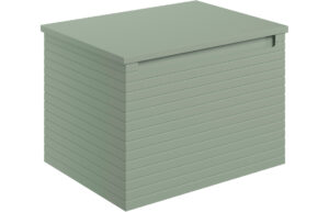 Hatfield 610mm Wall Hung 1 Drawer Basin Unit & Worktop - Matt Willow Green