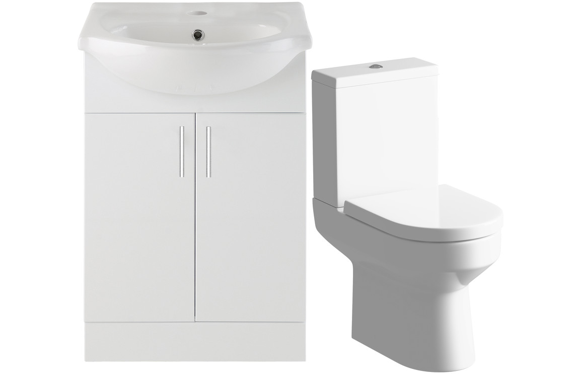 Stotfold 550mm Vanity & C/C Toilet Pack