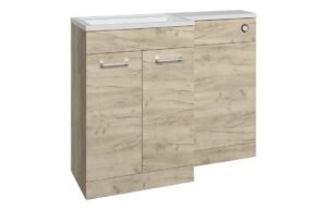 Henlow 1000mm F/S L-Shape Pack & Basin (LH) - Oak