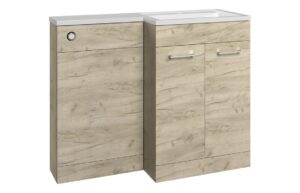 Henlow 1000mm F/S L-Shape Pack & Basin (RH) - Oak