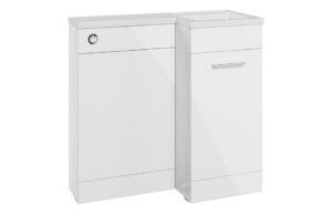 Henlow 900mm F/S L-Shape Pack & Basin (RH) - White Gloss