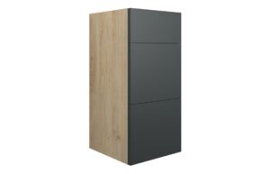 Truro 300mm Standard 3 Drawer Unit - Matt Graphite Grey (Oak Cab)