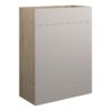Truro 600mm Standard WC Unit - Matt Dove Grey (Oak Cab)