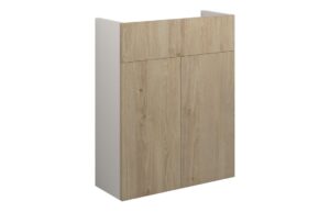 Truro 500mm Slim Basin Unit - Havana Oak (Grey Cab)
