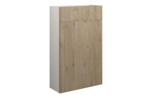 Truro 500mm Slim WC Unit - Havana Oak (Grey Cab)