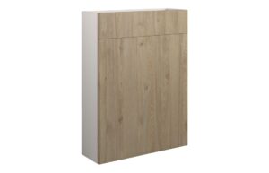 Truro 600mm Slim WC Unit - Havana Oak (Grey Cab)