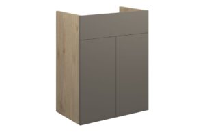 Truro 500mm Standard Basin Unit - Matt Stone (Oak Cab)