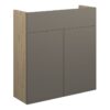 Truro 600mm Slim Basin Unit - Matt Stone (Oak Cab)