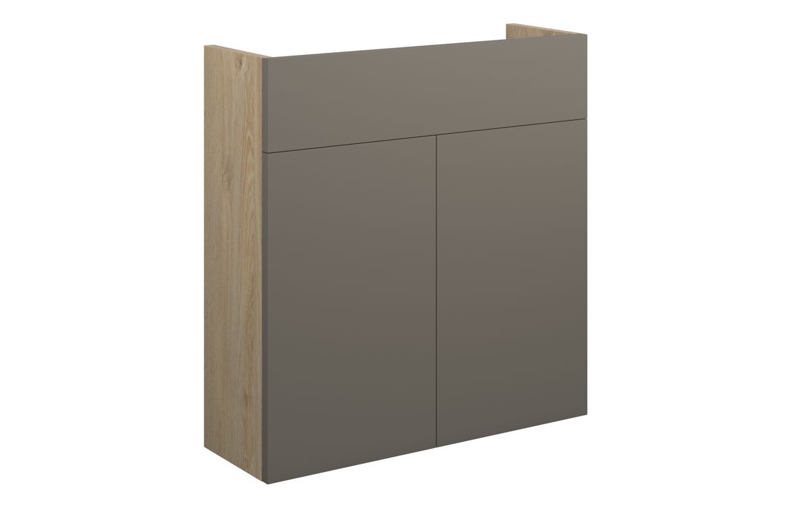 Truro 600mm Slim Basin Unit - Matt Stone (Oak Cab)