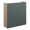 Truro 600mm Slim Basin Unit - Matt Green (Oak Cab)