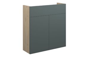 Truro 600mm Slim Basin Unit - Matt Green (Oak Cab)