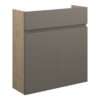 Tewin 600mm Slim Basin Unit - Matt Stone (Oak Cab)