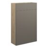 Tewin 500mm Slim WC Unit - Matt Stone (Oak Cab)