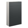 Tewin 500mm Slim WC Unit - Matt Graphite Grey (Grey Cab)