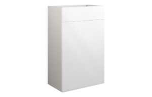 Tewin 500mm Standard WC Unit - White Gloss (Grey Cab)
