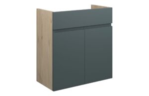 Tewin 600mm Standard Basin Unit - Matt Green Camo (Oak Cab)