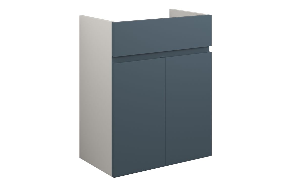 Tewin 500mm Standard Basin Unit - Matt Arley Blue (Grey Cab)