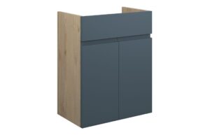 Tewin 500mm Standard Basin Unit - Matt Arley Blue (Oak Cab)