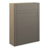 Verity 600mm Slim WC Unit - Matt Stone (Oak Cab)