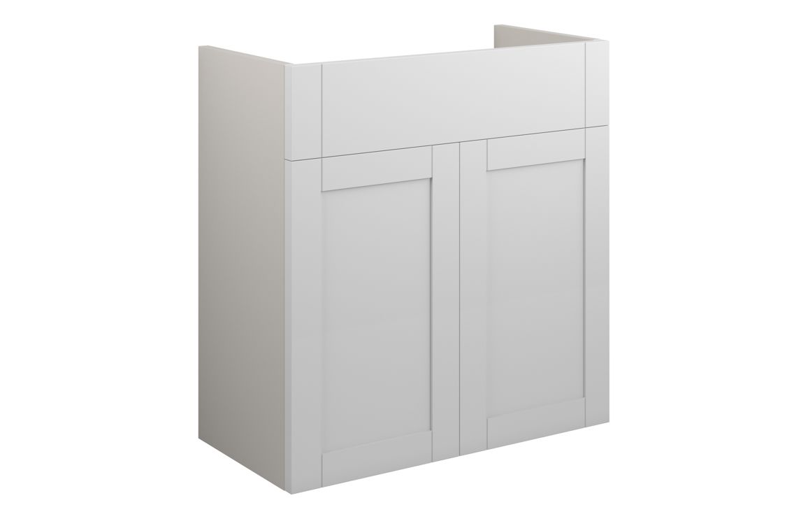 Verity 600mm Standard Basin Unit - Matt White (Grey Cab)
