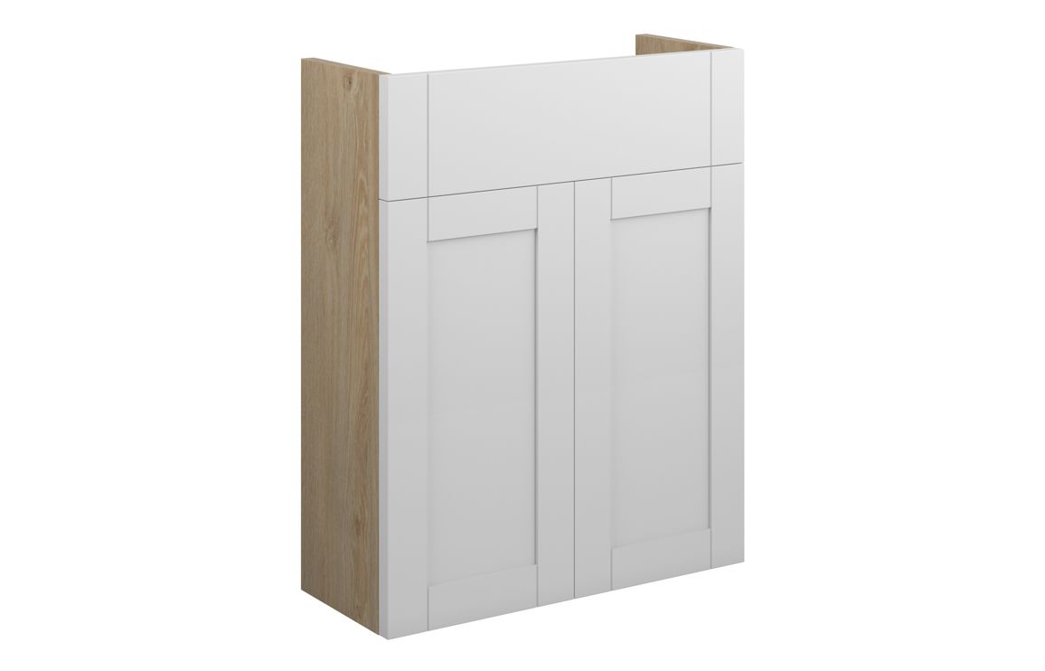 Verity 500mm Slim Basin Unit - Matt White (Oak Cab)