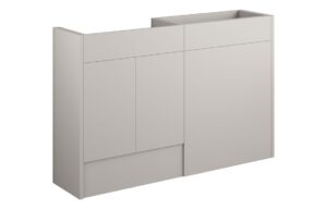 Truro 1236mm Standard Basin & WC Unit Pack - Matt Dove Grey (Grey Cab)