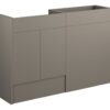 Truro 1236mm Standard Basin & WC Unit Pack - Matt Stone (Grey Cab)