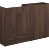 Truro 1236mm Standard Basin & WC Unit Pack - Warm Walnut (Grey Cab)